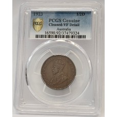 AUSTRALIA 1923 . HALF 1/2  PENNY . GENUINE